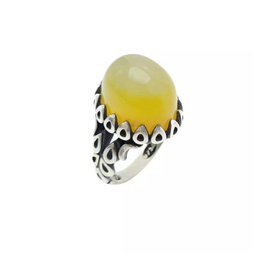 انگشتر نقره مردانه شرف الشمس دامله کد 76794