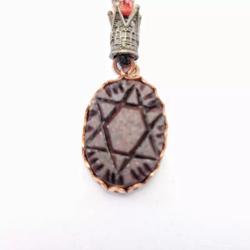 آویز هبهاب ستاره سلیمان اصلی دور مسی درشت پرخواص بدون بند